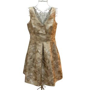 NWT Jessica Simpson Champagne/Gold Cocktail Dress - Size 10